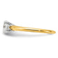 3/4 Carat Round Lab Grown Diamond Solitaire Engagement Ring in 14 Karat Yellow Gold