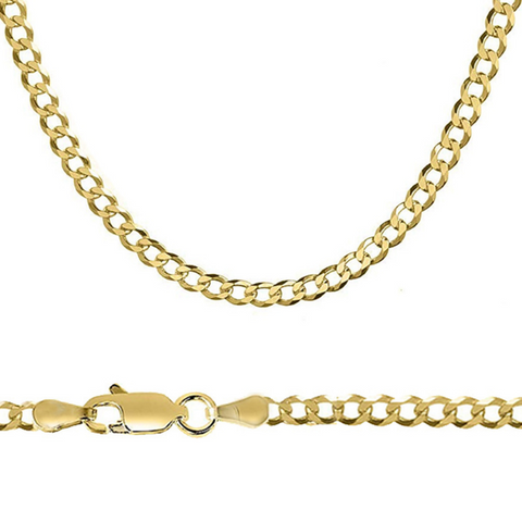 10 Karat Yellow Gold 24 Inch 5mm Flat Curb Chain