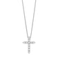 1/10 Ctw Diamond Cross Pendant in Sterling Silver