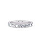 3/4 Ctw Classic U Prong Diamond Wedding Band in 14 Karat White Gold