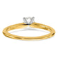 1/2 Carat Round Lab Grown Diamond Solitaire Engagement Ring in 14 Karat Yellow Gold