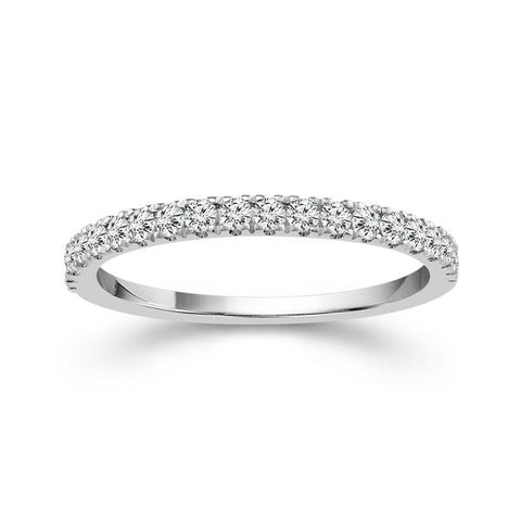 14k White Gold 0.25ctw Prong Set Diamond Band