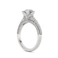 Above Love Star Lab Grown Diamond Engagement Ring in White Gold (2 1/4 Ctw)