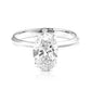 2 Carat Oval Cut Lab Grown Diamond Knife Edge Solitaire Engagement Ring