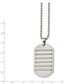 Stainless Steel Brushed and Polished Dog Tag Necklace