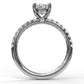 14 Karat White Gold Fana 0.31ctw Classic Single Row Diamond Engagement Ring Setting