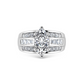 2 1/4 Ctw Marquise Lab Grown Diamond Engagement Ring in 14 Karat White Gold