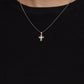 Phillip Gavriel Sterling Silver 18K Gold Cross Beaded Pendant