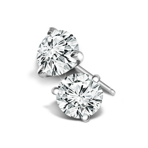 1 1/2 Ctw Round Lab Grown Martini Set Diamond Stud Earrings