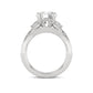 Above Love Star Lab Grown Diamond Wedding Set in White Gold (3 1/4 Ctw)