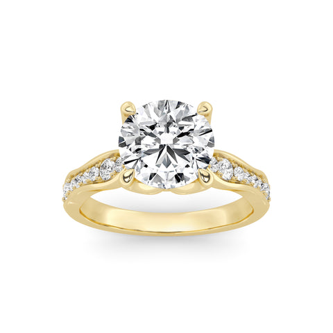 Above Love Star Lab Grown Diamond Engagement Ring in Yellow Gold (2 1/3 Ctw)