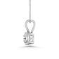 Round Lab Grown Diamond Solitaire Pendant in White Gold (1 Carat)