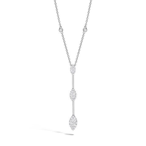 Robert Irwin Couture Fiori Marquise Bar 3 Station Necklace