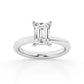 1 1/2 Ct Emerald Cut Lab Grown Diamond Solitaire Engagement Ring