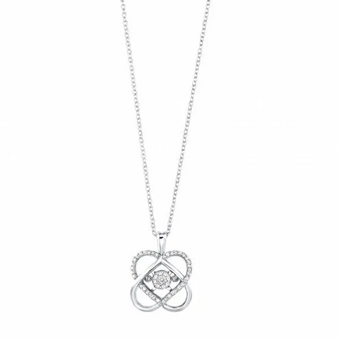 Sterling Silver 1/10 Carat Love's Crossing Diamond Pendant