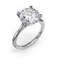 Fana Classic Hidden Halo Diamond Engagement Ring Setting in 14 Karat White Gold