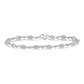 1/3 Ctw Round Cut Diamond Shape Fashion Bracelet in 10K White Gold