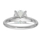 2.00 Carat Round Lab Grown Diamond Solitaire Engagement Ring in 14 Karat White Gold