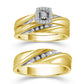 10k Yellow Gold 0.20ctw Diamond Trio Bridal Set