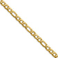 Chisel Stainless Steel Polished Yellow IP-plated 7.50mm 23.5 inch Figaro Necklace