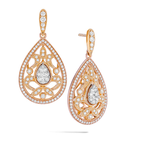 Robert Irwin Couture Mumtaz Vintage Pear Drop Earrings