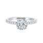 1/4 Ctw Classic Pave Daphne Diamond Engagement Ring Setting in 14 Karat White Gold