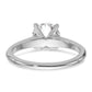 1 1/2 Carat Round Lab Grown Diamond Solitaire Engagement Ring in 14 Karat White Gold