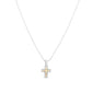 Phillip Gavriel Sterling Silver 18K Gold Cross Beaded Pendant