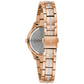 Bulova Phantom Ladies Rose Gold Tone Crystal Stainless Steel Watch 98L284