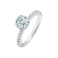 1/4 Ctw Classic Pave Daphne Diamond Engagement Ring Setting in 14 Karat White Gold