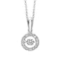 1/5 Ctw Rhythm of Love Round Diamond Halo Pendant