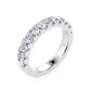 1 Ctw Classic U Prong Diamond Wedding Band in 14 Karat White Gold