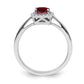 Created Ruby and Diamond Ring in 10 Karat White Gold