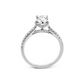 18 Karat White Gold Simon G Pear Shaped Hidden Halo Diamond Engagement Ring Setting