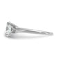 2.00 Carat Round Lab Grown Diamond Solitaire Engagement Ring in 14 Karat White Gold