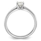 1/2 Carat Round Lab Grown Diamond Solitaire Engagement Ring in 14 Karat White Gold