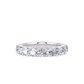 1.00 Ctw Classic Shared Prong Diamond Wedding Band in 14 Karat White Gold