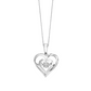 Sterling Silver 0.02ctw Rhythm of Love Diamond Pendant