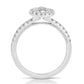 1 Ctw Marquise Diamond Halo Engagement Ring in White Gold