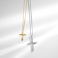 1/4 Ctw Diamond Cross Pendant in 14 Karat White Gold