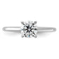 1.00 Carat Round Lab Grown Diamond Solitaire Engagement Ring in 14 Karat White Gold