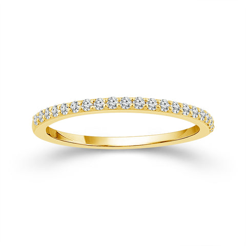 1/5 Ctw Diamond Stackable Wedding Band in 14 Karat Yellow Gold