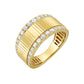 5/8 Ctw Ridged Diamond Fashion Band in 14 Karat Yellow Gold