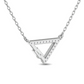 10 Karat White Gold 1/8 Carat Diamond Triangle Pendant