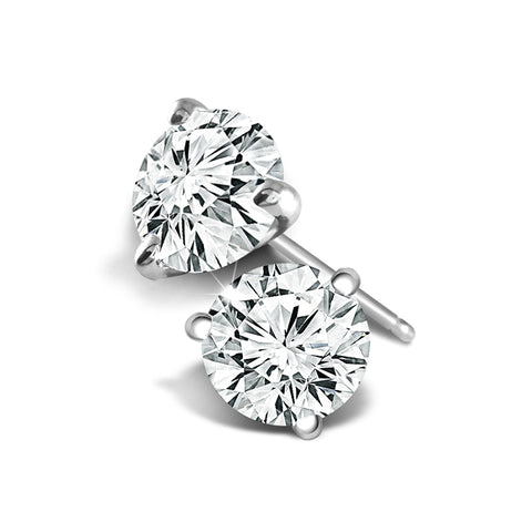 1/2 Ctw Round Lab Grown Martini Set Diamond Stud Earrings