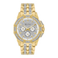 Bulova Octava Men's Gold Pave Dial Crystal Watch 98C126