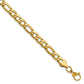 Chisel Stainless Steel Polished Yellow IP-plated 7.50mm 23.5 inch Figaro Necklace