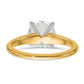 2.00 Carat Round Lab Grown Diamond Solitaire Engagement Ring in 14 Karat Yellow Gold