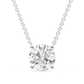 2.00 Carat Round Lab Grown Diamond Solitaire Pendant in 14 Karat White Gold