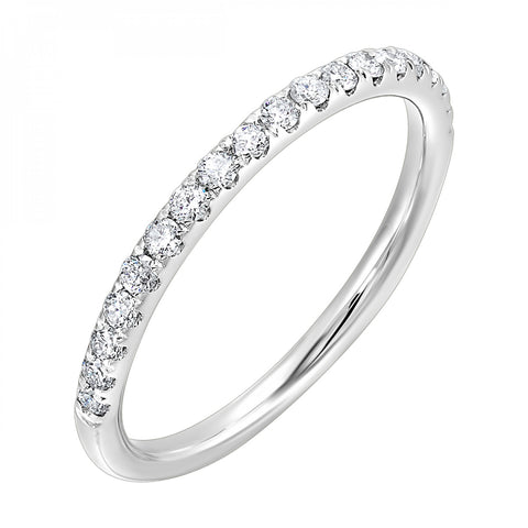 1/4 Ctw Diamond Wedding Band in 14 Karat White Gold